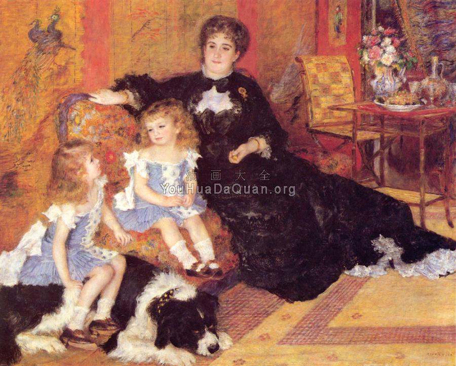 Madame Georges Charpentier and her Children, Georgette and Paul - 皮埃尔·奥古斯特·雷诺阿
